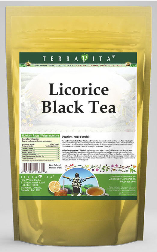 TerraVita Licorice Black Tea (50 tea bags, ZIN: 530491)