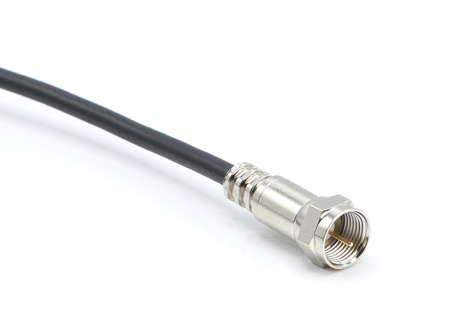 The Cimple Co Thin Coax Cable | Black RG58 Coaxial Cable for DirecTV, Satellite, CATV – 6 Feet
