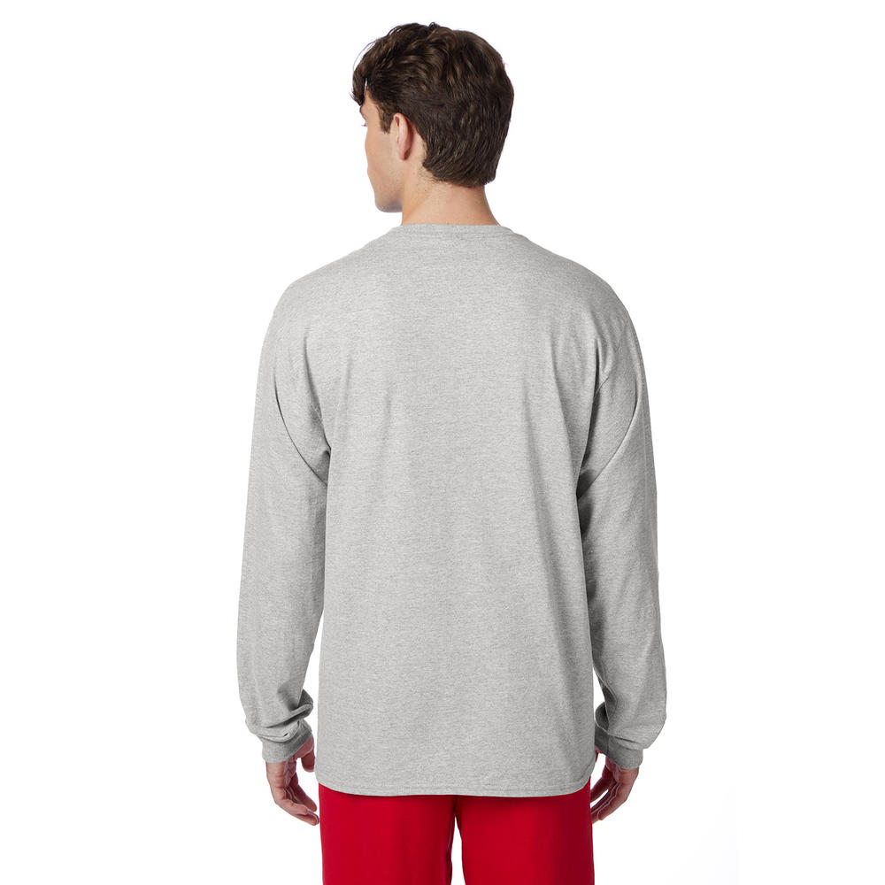 Hanes Men's 6.1 oz. Tagless Long-Sleeve Pocket T-Shirt - 5596