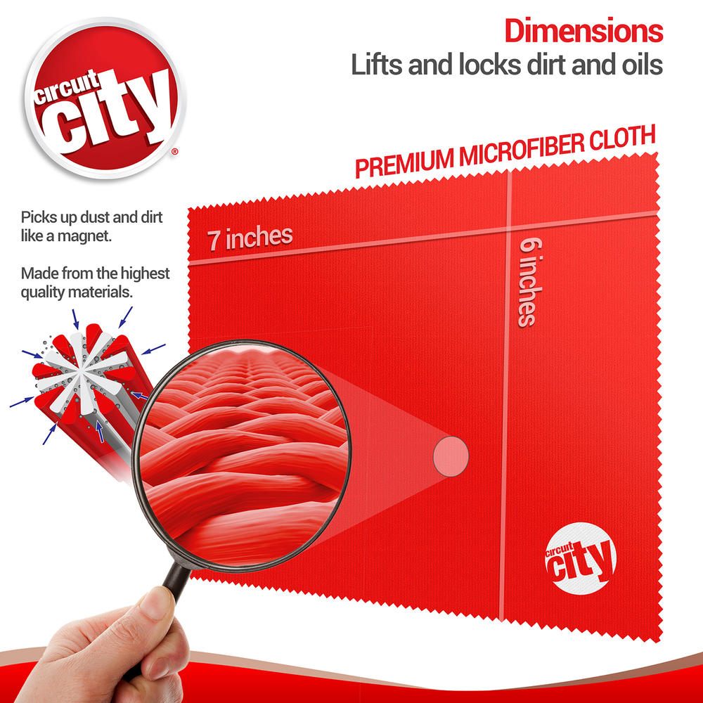 Circuit City 8 Piece Cleaning Kit w/ Lens Pen, Dust Brush, Blower, (50) Tissues, Spray Bottle, (3) Microfiber Cloths
