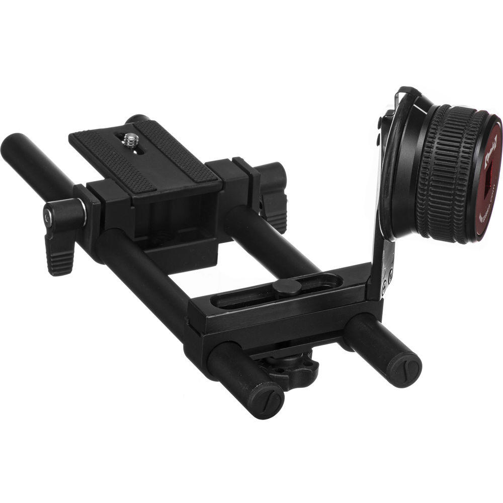 Opteka FF-240 Gearless Metal Follow Focus Rig with 15mm Rails for DSLR and Mirrorless Cameras