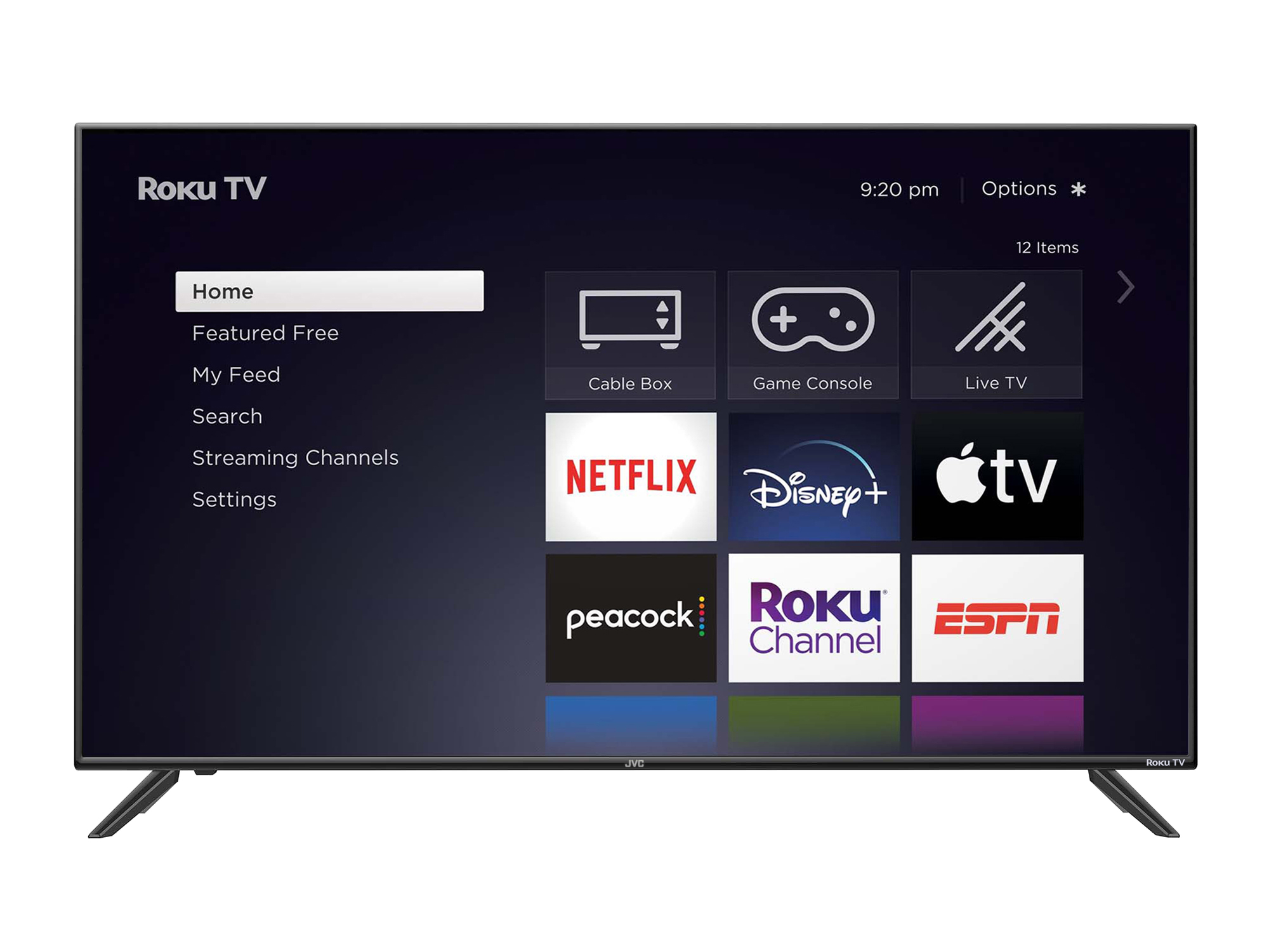 JVC Kenwood JVC 55-Inch 4K UHD LED Roku Smart TV with HDR10, Voice Control App, Airplay, Screen Casting, & 300+ Free Streaming Channels