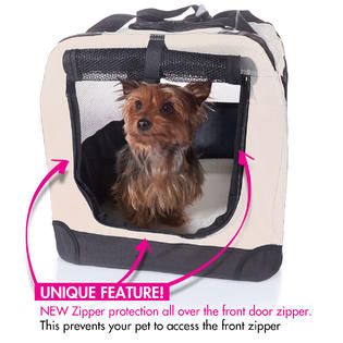 2PET Foldable Dog Crate Soft, Easy to Fold & Carry Dog Crate for Indoor & Outdoor Use Strong