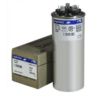 Genteq C3405R 97F9849 Capacitor Motor Run 40/5Uf 6% Case 370V Genteq C3405R 97F9849 Capacitor Motor Run 40/5Uf 6% Case 370V