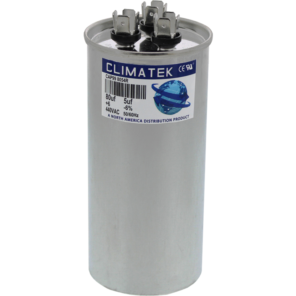 ClimaTek Round Capacitor - fits Heil # 1172113 | 80/5 uf MFD 370 / 440 Volt VAC