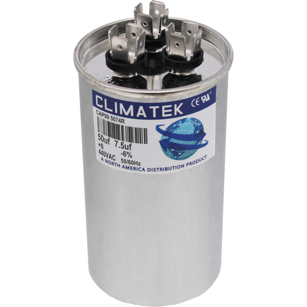 ClimaTek Round Capacitor - fits Mars # 12291 | 50/7.5 uf MFD 370 / 440 Volt VAC