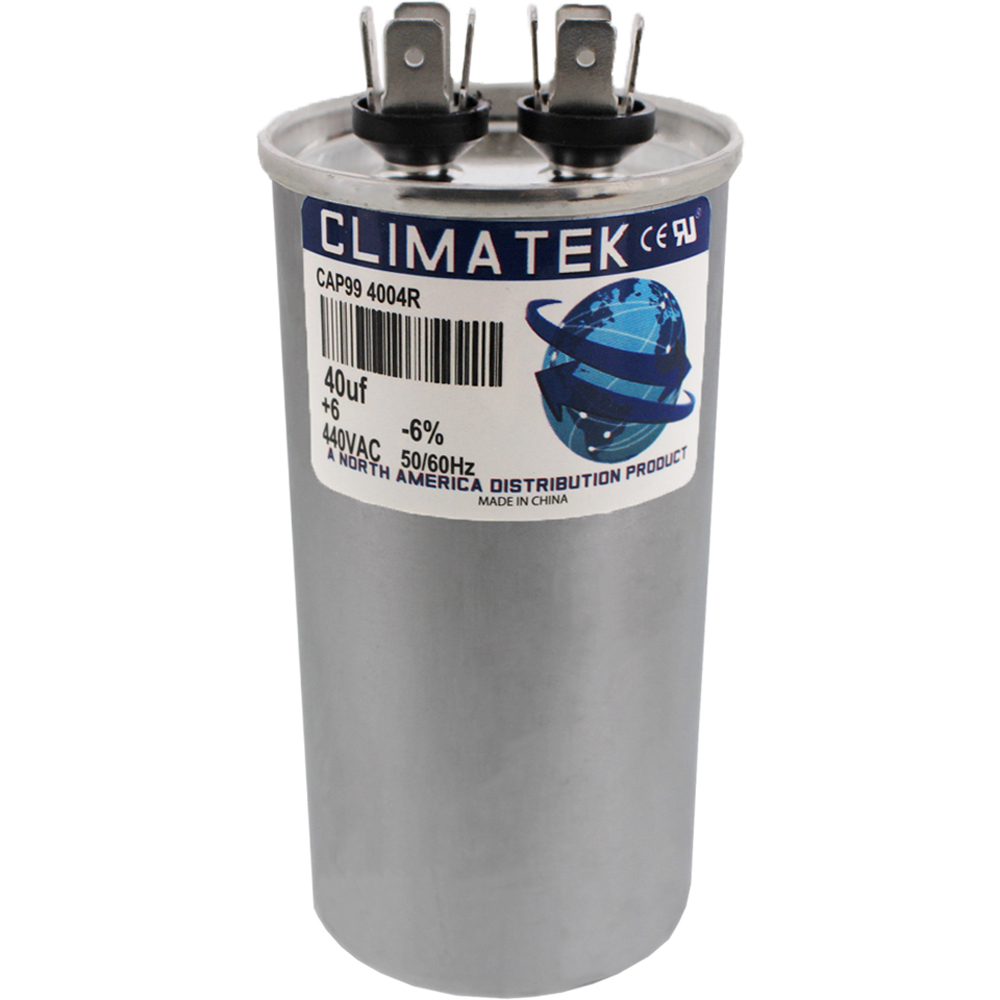 ClimaTek Round Capacitor - fits Luxaire # 1499-4741 1499-3271 | 40 uf MFD 370 / 440 Volt VAC