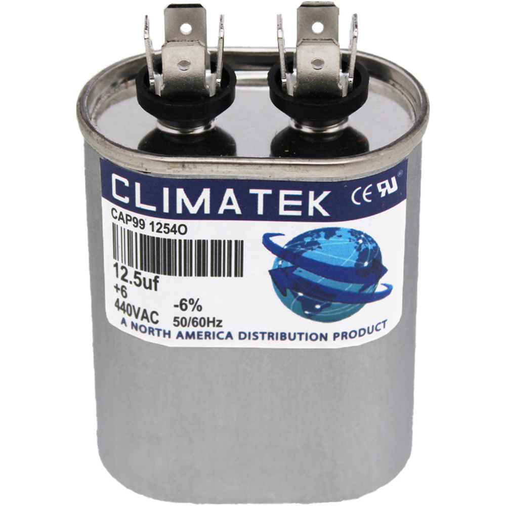 ClimaTek Oval Capacitor - fits Miller # 621187 | 12.5 uf MFD 370 / 440 Volt VAC