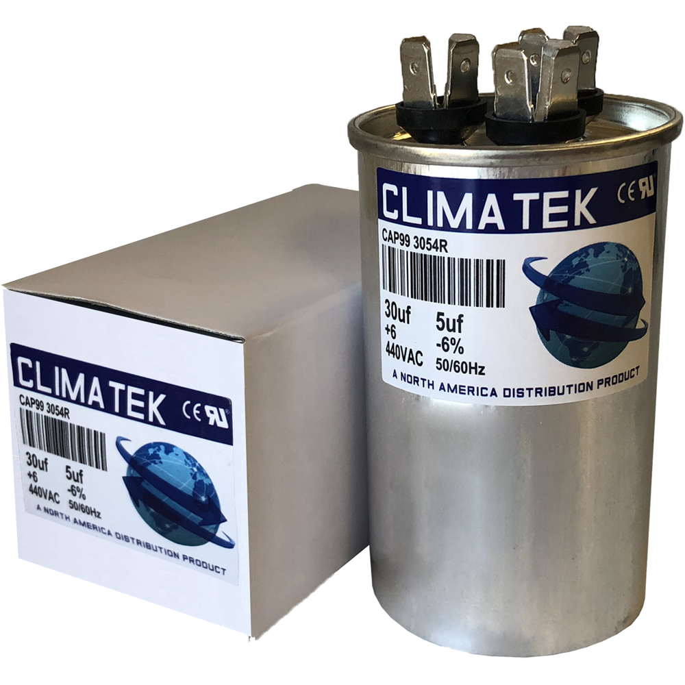 ClimaTek Round Capacitor - fits York # 024-20081-700 S1-02420081700 | 30/5 uf MFD 370 / 440 Volt VAC
