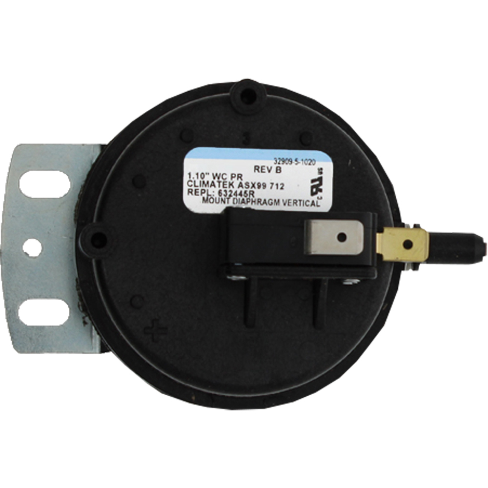 ClimaTek 632405 6324050 - ClimaTek Upgraded Replacement for Nordyne Air Pressure Switch -1.10" WC