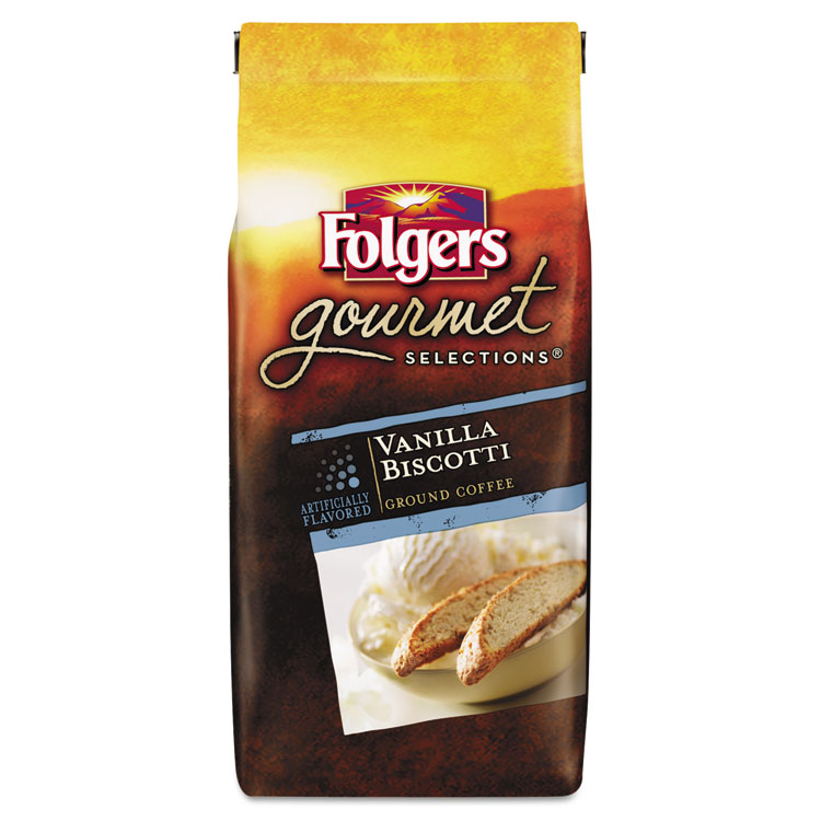 Folgers Gourmet Selections Coffee Ground Vanilla Biscotti 10oz Bag