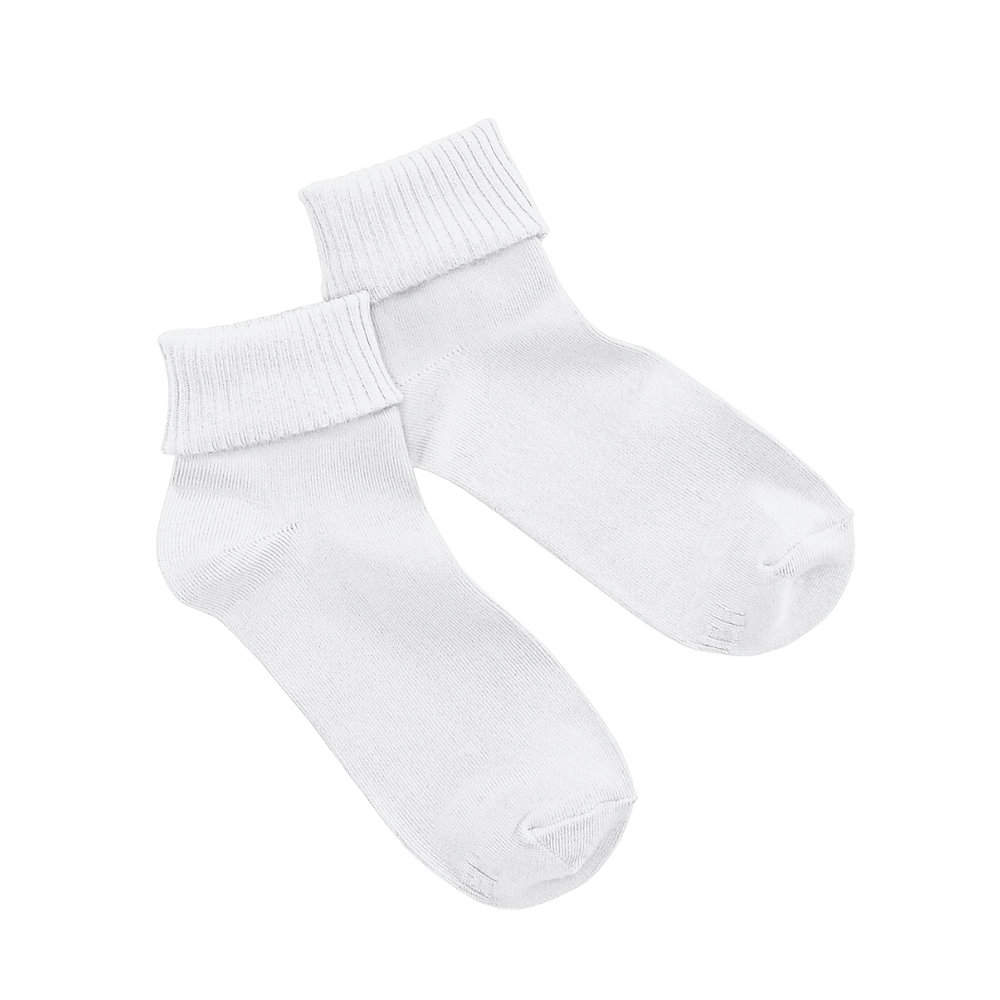 Hanes Women's ComfortSoft Cuff Socks Extended Sizes (3-Pack), White, 8-12