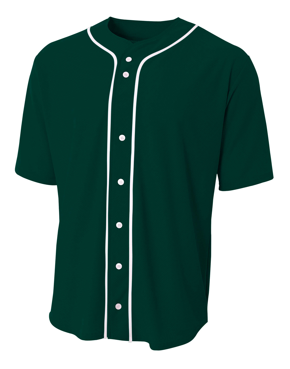 A4 Short Sleeve Full Button Baseball Jersey