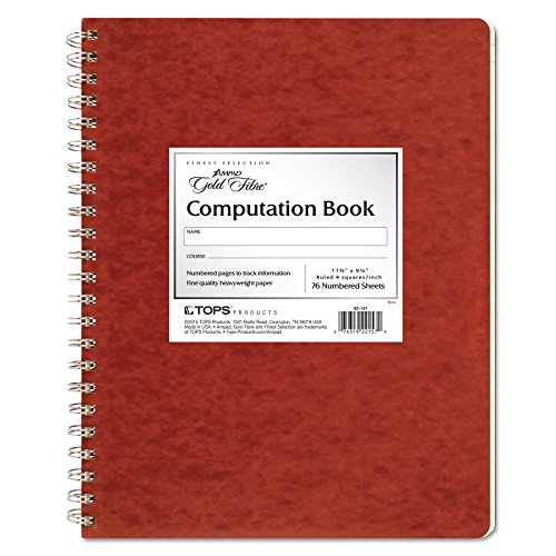 Ampad Computation Book, 4x4 Quad Ruled, 76 Sheets, Ivory, 11-3/4" x 9-1/4", 1 per Pack (22-157)