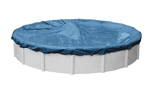 Pool Mate 3524-4PM Heavy-Duty Blue Winter Pool Cover for Round Above Ground Swimming Pools, 24-ft. Round Pool