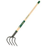 Mintcraft 33280 Long Wood Handle Cultivator with Grip