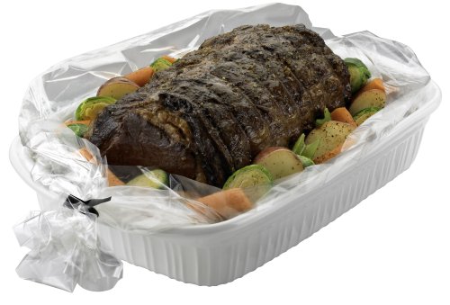 PanSaver Ovenable Pan Liners Oven Roasting Bag With Ties, 18-by-24-Inch