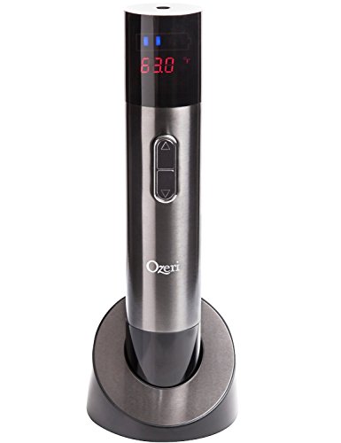 Ozeri Maestro Electric Wine Opener in Stainless-Steel, with Infrared Wine Thermometer and Digital LCD