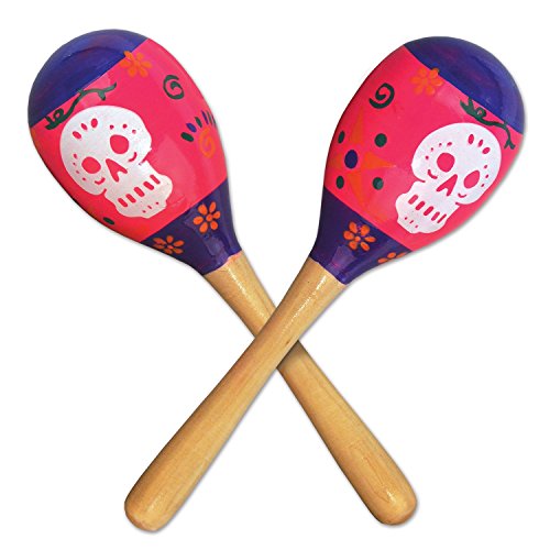 Beistle Day of the Dead Maracas, Multicolored