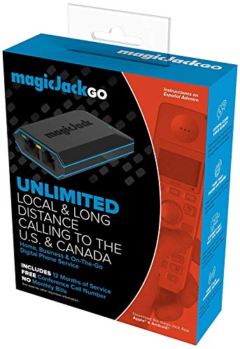 magicJackGO 2017 VOIP Phone Adapter Portable Home and On-The-Go Digital Phone Service. Make Unlimited Local & Long Distance