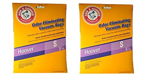 Arm & Hammer Hoover Type S Arm & Hammer Odor Eliminating Vacuum Bags #4010100S - (2 Packs of 3 = 6 Bags)