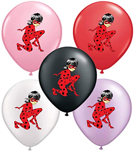 nationale vlag pint Blauwdruk VISION Party Balloons Vision Miraculous LadyBug 12" Party Balloons 25 Pcs,  Assorted Colors Premium Latex