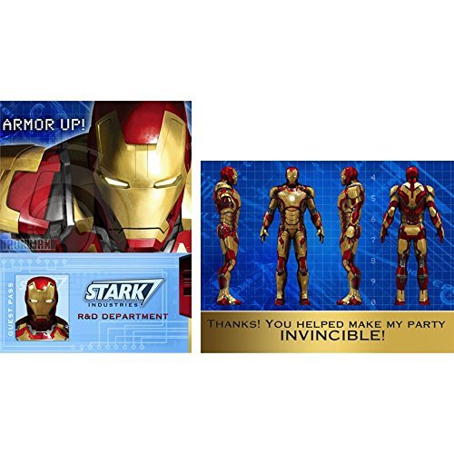 Hallmark Iron Man 3 Invitations and Thank You Notes w/Envelopes (8ct each)