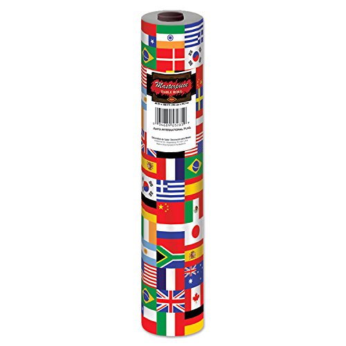 Beistle International FlagTable Roll, 40-Inch by 100-Feet, Multicolor