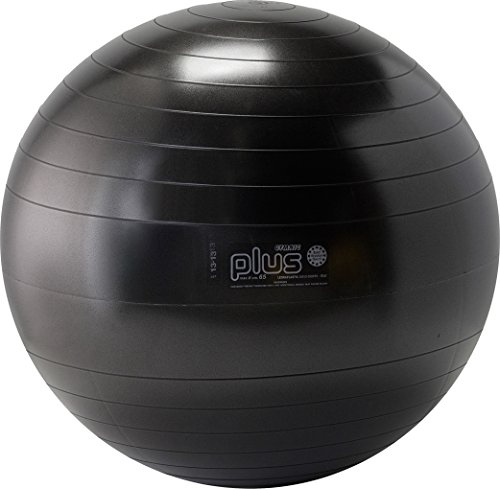 Gymnic Plus Burst-Resistant Exercise Ball, Black (65 cm)