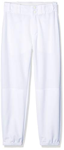 Alleson Ahtletic Women's Fast Pitch Softball Belt Loop Pants, White, Medium