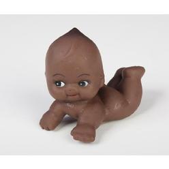 Factory Direct Craft African American Kewpie Babies - for Baby Shower Favors, Cake Decorations & Baby Gift Decorations 24pcs (2 Packages of 12 Pcs)