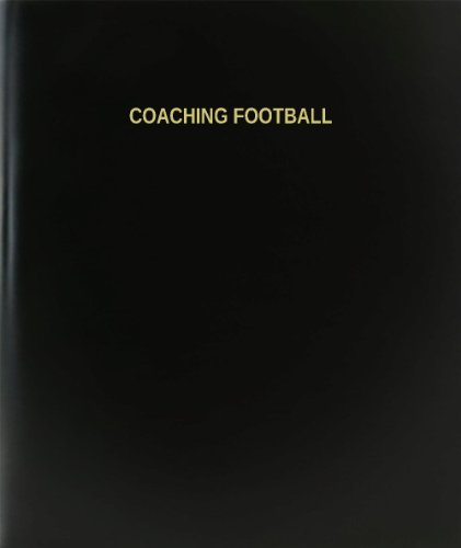 BookFactory Coaching Football Log Book/Journal/Logbook - 120 Page, 8.5"x11", Black Hardbound (XLog-120-7CS-A-L-Black(Coaching