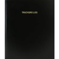 BookFactory Truckers Log Log Book/Journal/Logbook - 120 Page, 8.5"x11", Black Hardbound (XLog-120-7CS-A-L-Black(Truckers Log