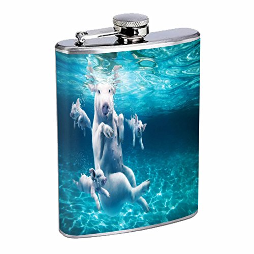 Perfection In Style Pig Flask D9 8oz Stainless Steel Sow Piglet Barnyard Animal Cute Lovable