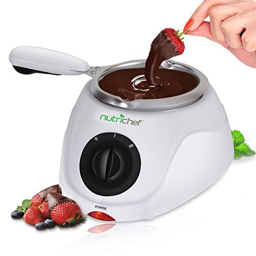 NutriChef Chocolate Melting Warming Fondue Set Kmart