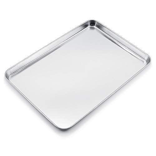 WEZVIX Large Baking Sheet Stainless Steel Cookie Sheet Half Sheet Oven Tray Baking  Pan Rectangle Size:19.6 Ã— 13.5 Ã— 1.2