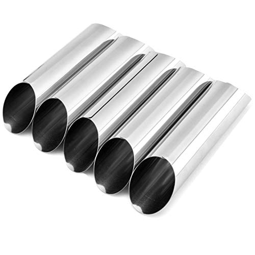 wotoy 10 Pieces Stainless Steel Cannoli Forms Tubes