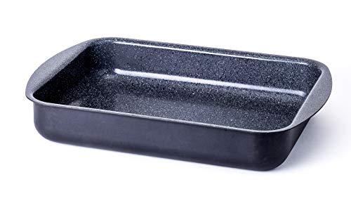 DaTerra Cucina Ceramic Roasting Pan/Lasagna Pan - With Natural Nonstick Coating, Safe For StoveTop and Oven Use / 14 x 10.5 x 2.7 inch
