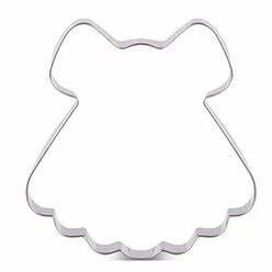 LILIAO Princess Baby Dress Cookie Cutter for Baby Shower - 4 x 4.2 inches - Stainless Steel