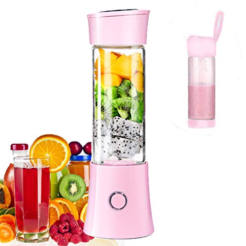 Little Bees P24H2GD Portable Mini Blender, Juicer Blender Smoothie Maker  with 3D 6 Blades ,USB Rechargeable Juice Mixer 100W 480ML, with 4000mAh