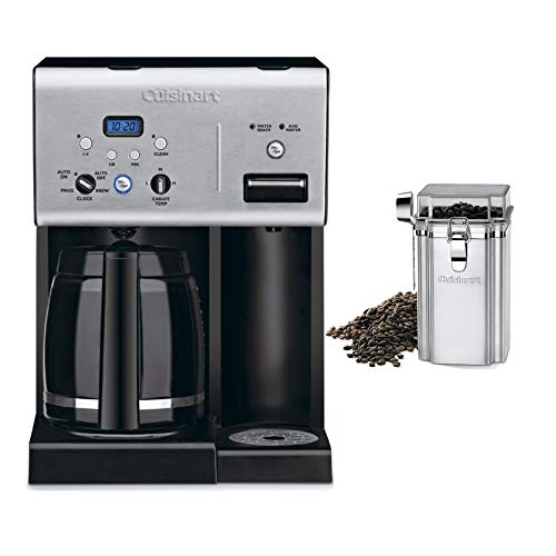 Cuisinart CHW-12 Programmable 12-Cup Coffee Maker with Hot Water System Includes Coffee Bean Canister Bundle (2 Items)