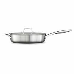 Calphalon 2029634 saute pan with lid, 5 QT, Silver