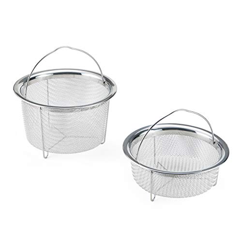 Instant Pot 5252247 Official Mesh Steamer Baskets, Set of 2, Compatible with 6-quart and 8-quart cookers, Stainless Steel