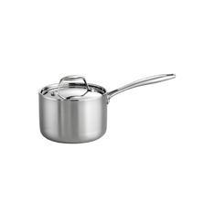 Tramontina 80116/022DS Gourmet Stainless Steel Induction-Ready Tri-Ply Clad Covered Sauce Pan, 2-Quart, NSF-Certified, Made