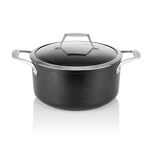 TECHEF - Onyx Collection - 5-quart Soup Pot with Glass Lid, coated with New Teflon Platinum Non-Stick Coating (PFOA Free)