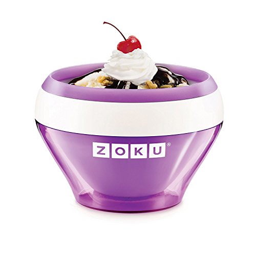 Zoku Ice Cream Maker, Compact Make and Serve Bowl with Stainless Steel Freezer Core Creates Soft Serve, Frozen Yogurt, Ice
