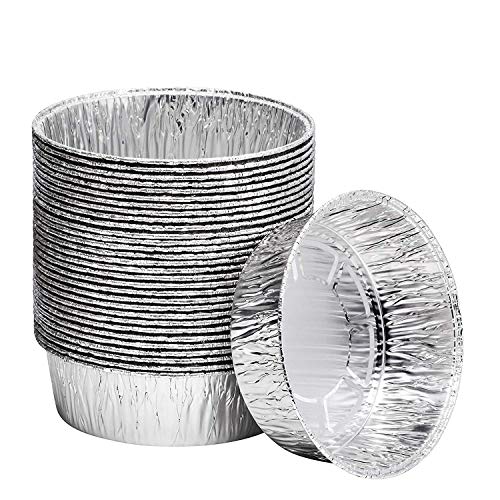 Diplastible 8 Inch Disposable Round Aluminum Pans - Cake Pan