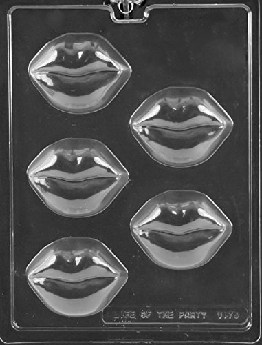 Grandmama's Goodies V175 Full Lips Kiss Cookie Valentine's Day Chocolate Candy Soap Mold with Exclusive Molding Instructions
