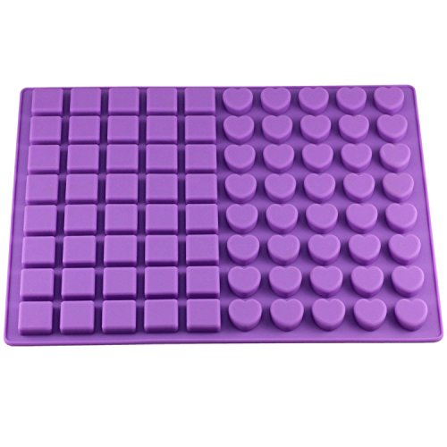 Mujiang 80-Cavity Silicone Molds for Making Homemade Chocolate Candy Gummy Jelly