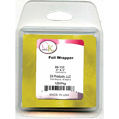 CK Products Foil Wrappers, 3" x 3", Gold